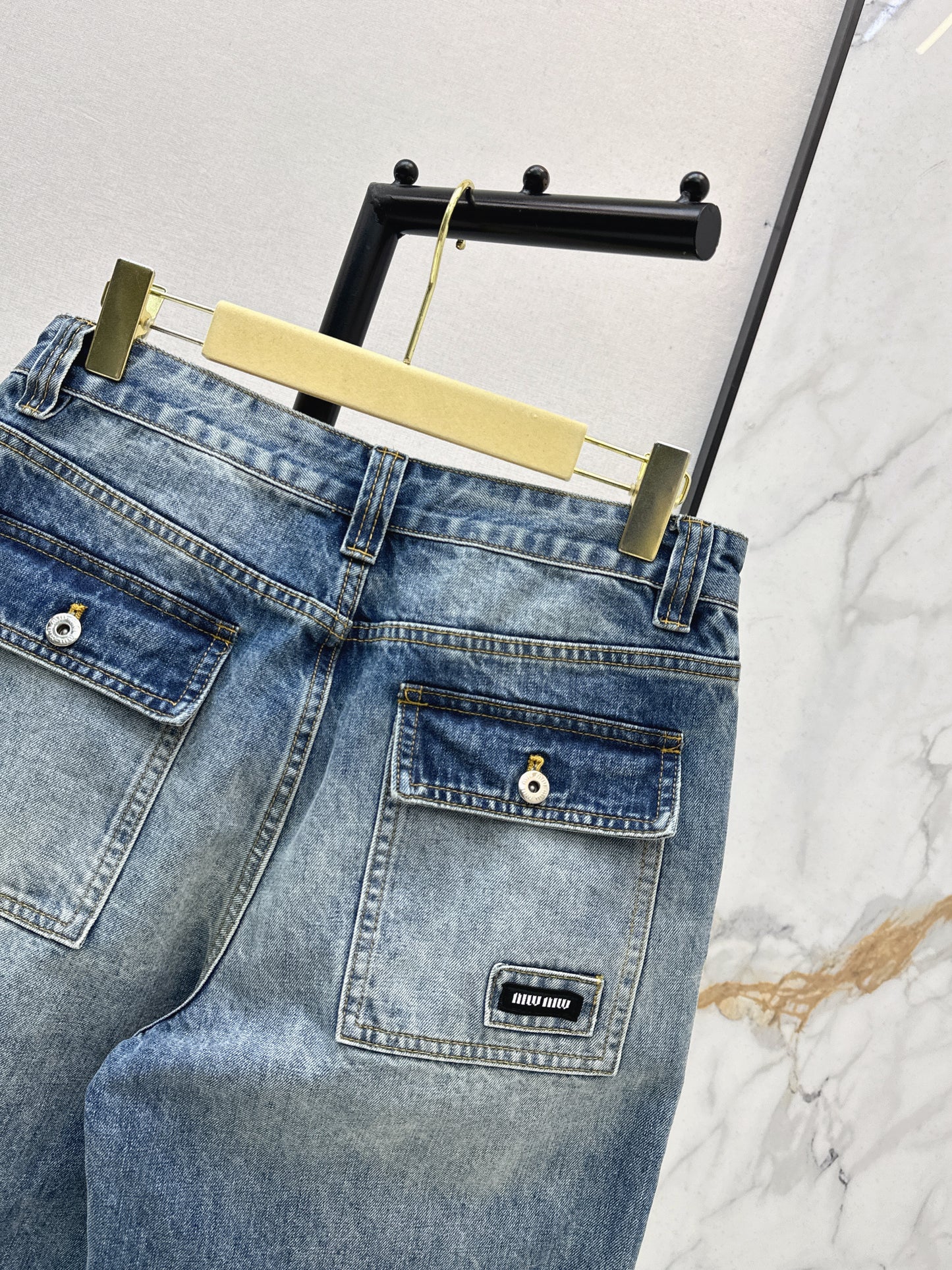 26ss Workwear-Style Denim Trousers
