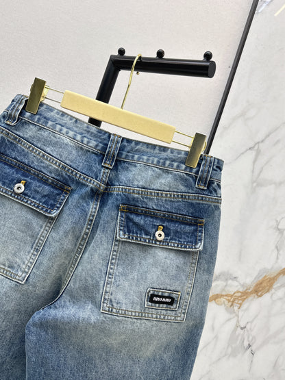 26ss Workwear-Style Denim Trousers