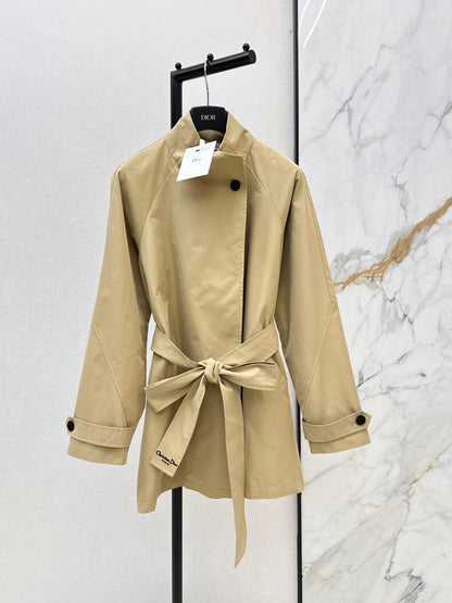 26ss Oversized Stand-Collar Trench Coat