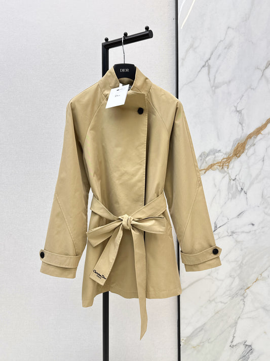 26ss Oversized Stand-Collar Trench Coat