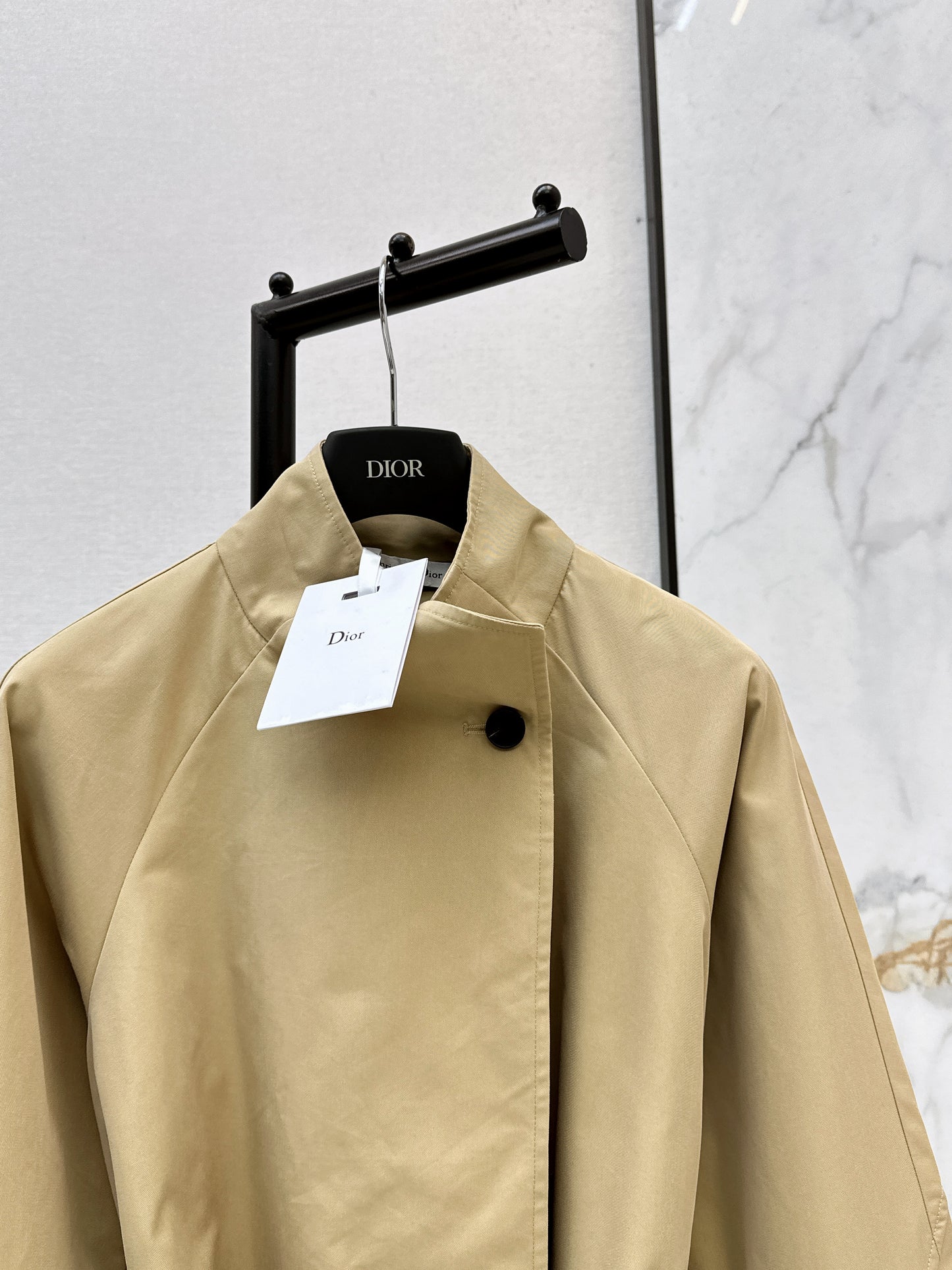 26ss Oversized Stand-Collar Trench Coat