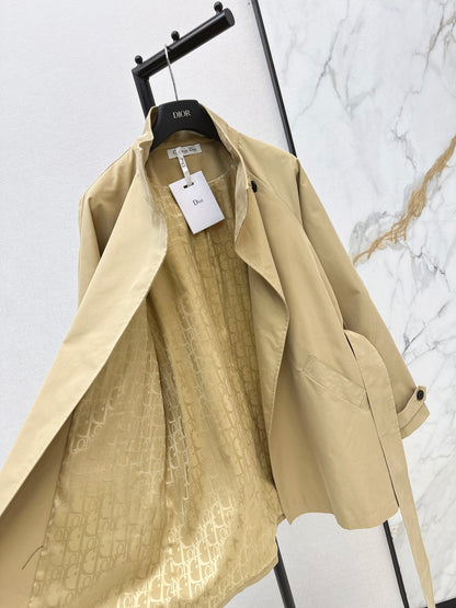 26ss Oversized Stand-Collar Trench Coat