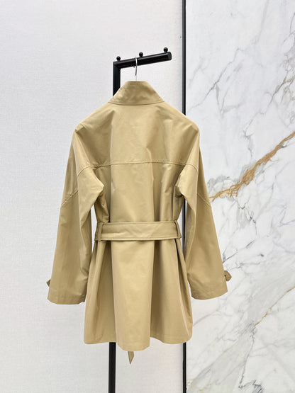 26ss Oversized Stand-Collar Trench Coat