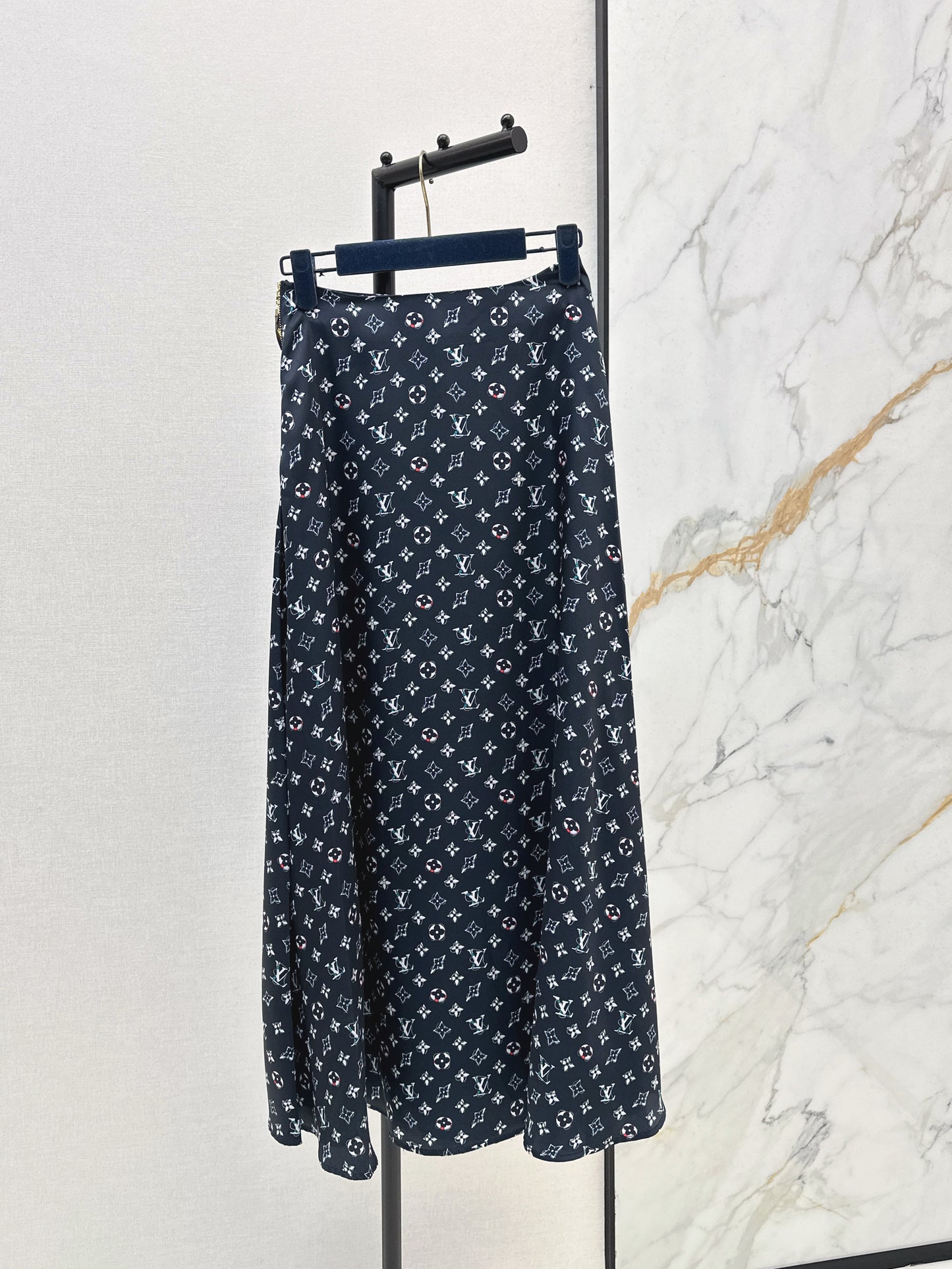 26ss Monogram Print Midi Skirt