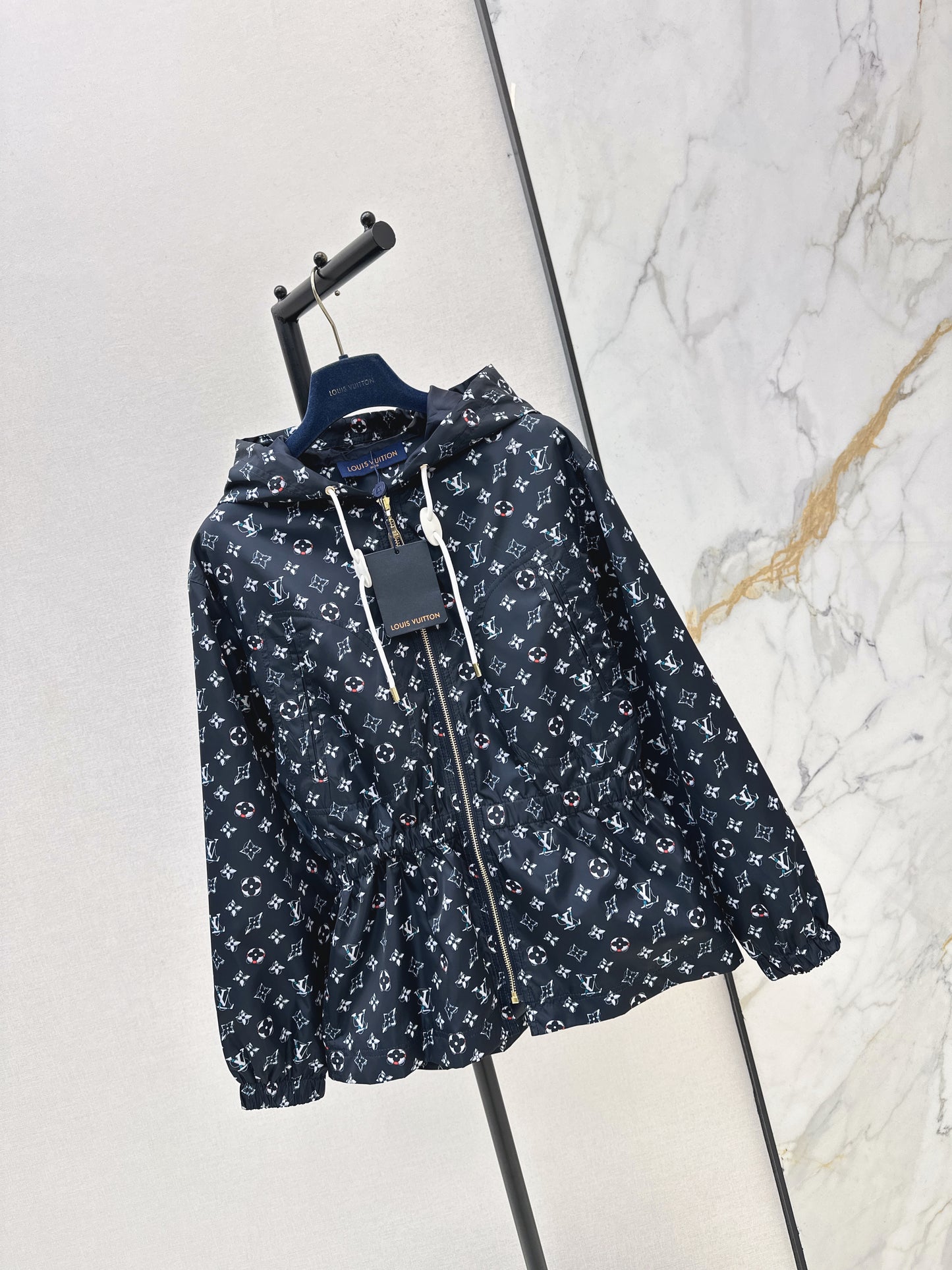 26ss Monogram Canvas Hooded Trench Coat