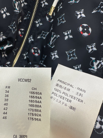 26ss Monogram Canvas Hooded Trench Coat
