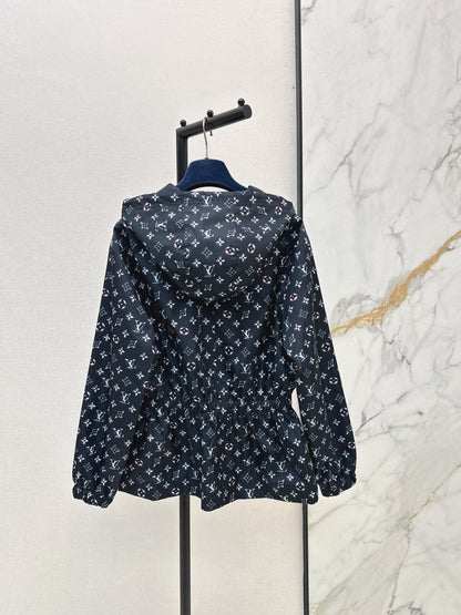 26ss Monogram Canvas Hooded Trench Coat