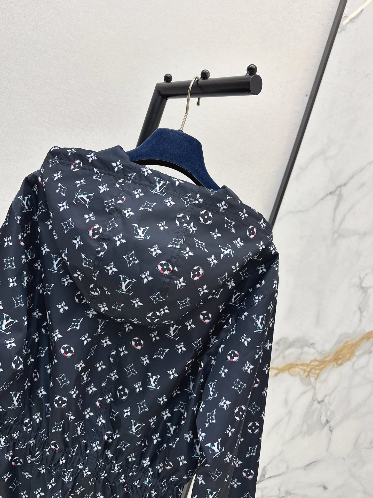26ss Monogram Canvas Hooded Trench Coat