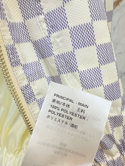 26ss Checkered hooded trench coat
