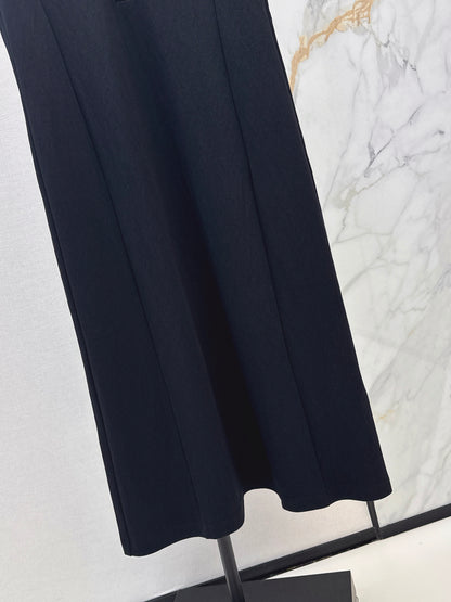 26ss Embroidered Lapel Straight Dress
