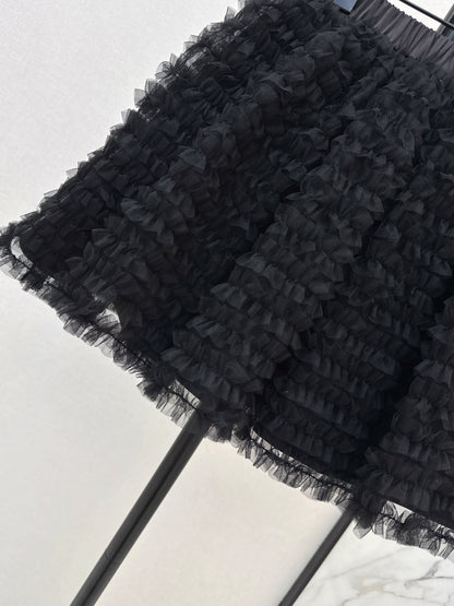 26ss Puffy Mesh Skirt