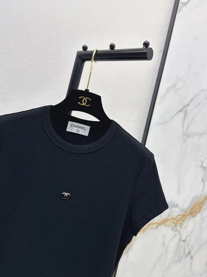 26ss Slim Fit T-Shirt with Metal Logo