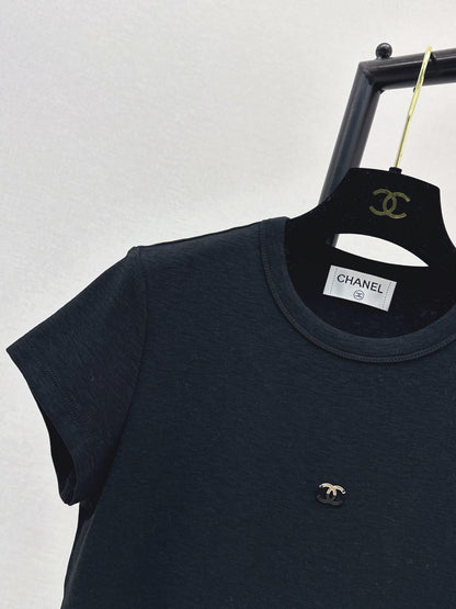 26ss Slim Fit T-Shirt with Metal Logo
