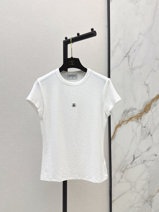 26ss Slim Fit T-Shirt with Metal Logo