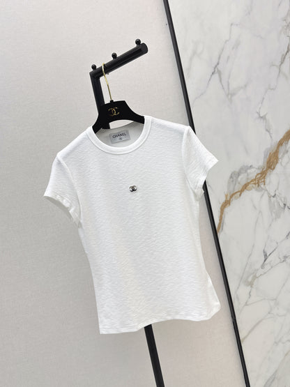 26ss Slim Fit T-Shirt with Metal Logo