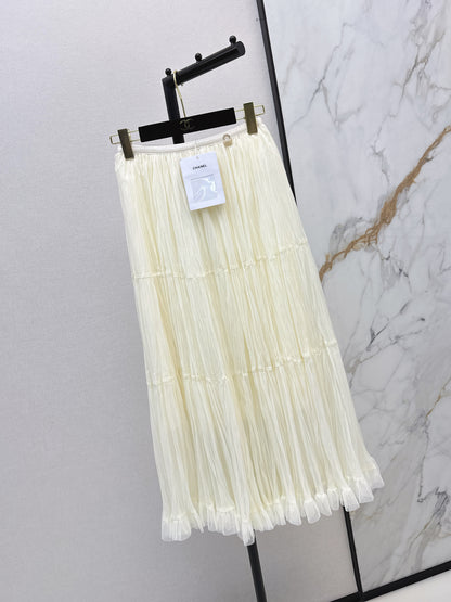 26ss A flowing, tulle-trimmed midi skirt