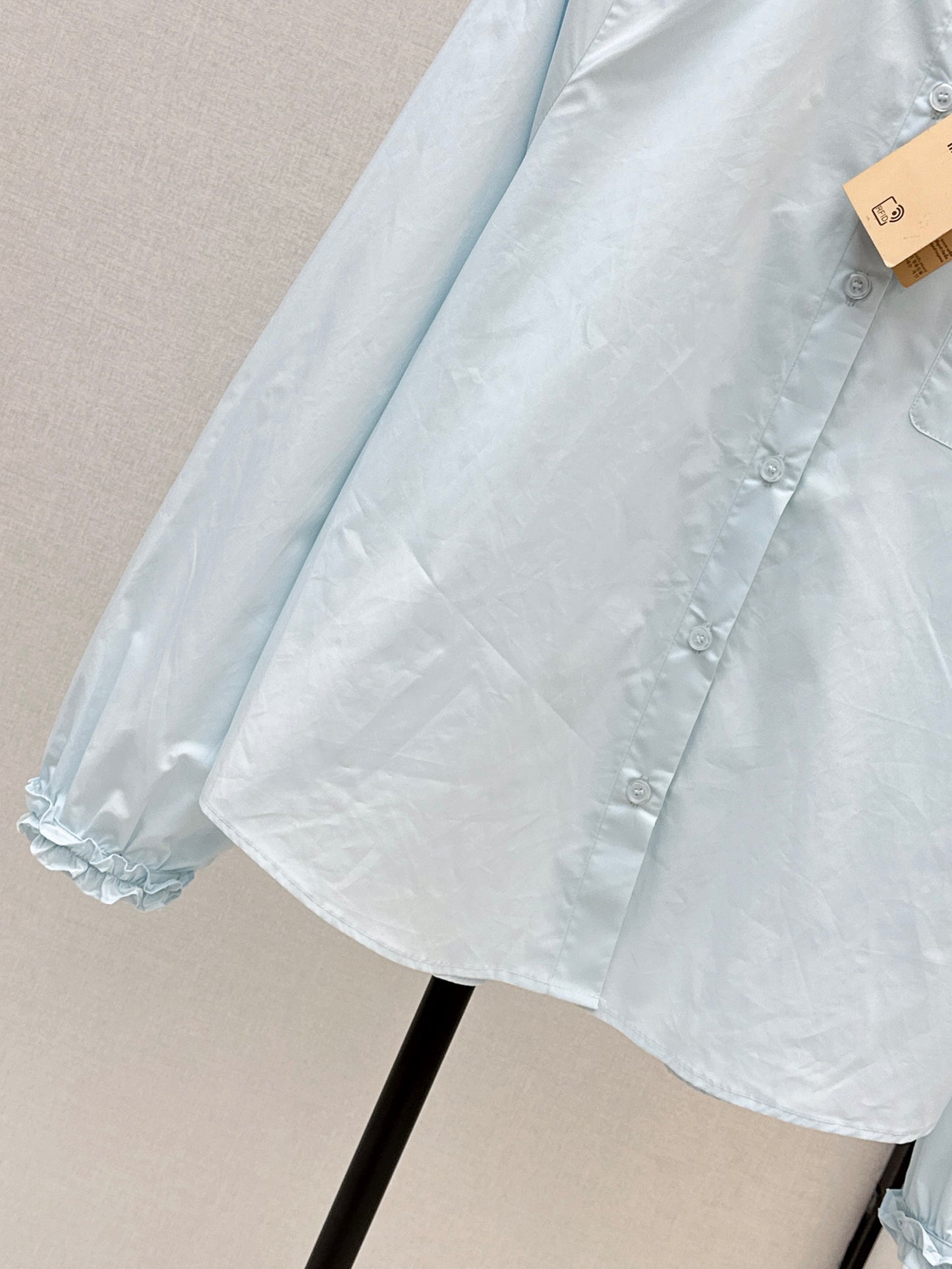 26ss Ruffled stand collar shirt