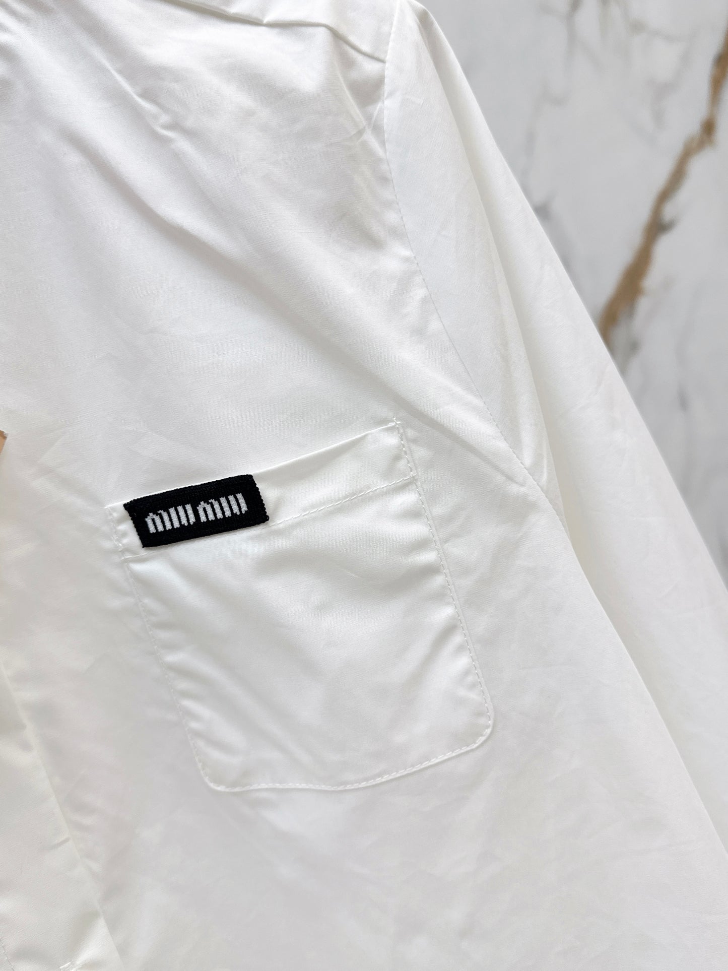 26ss Ruffled stand collar shirt