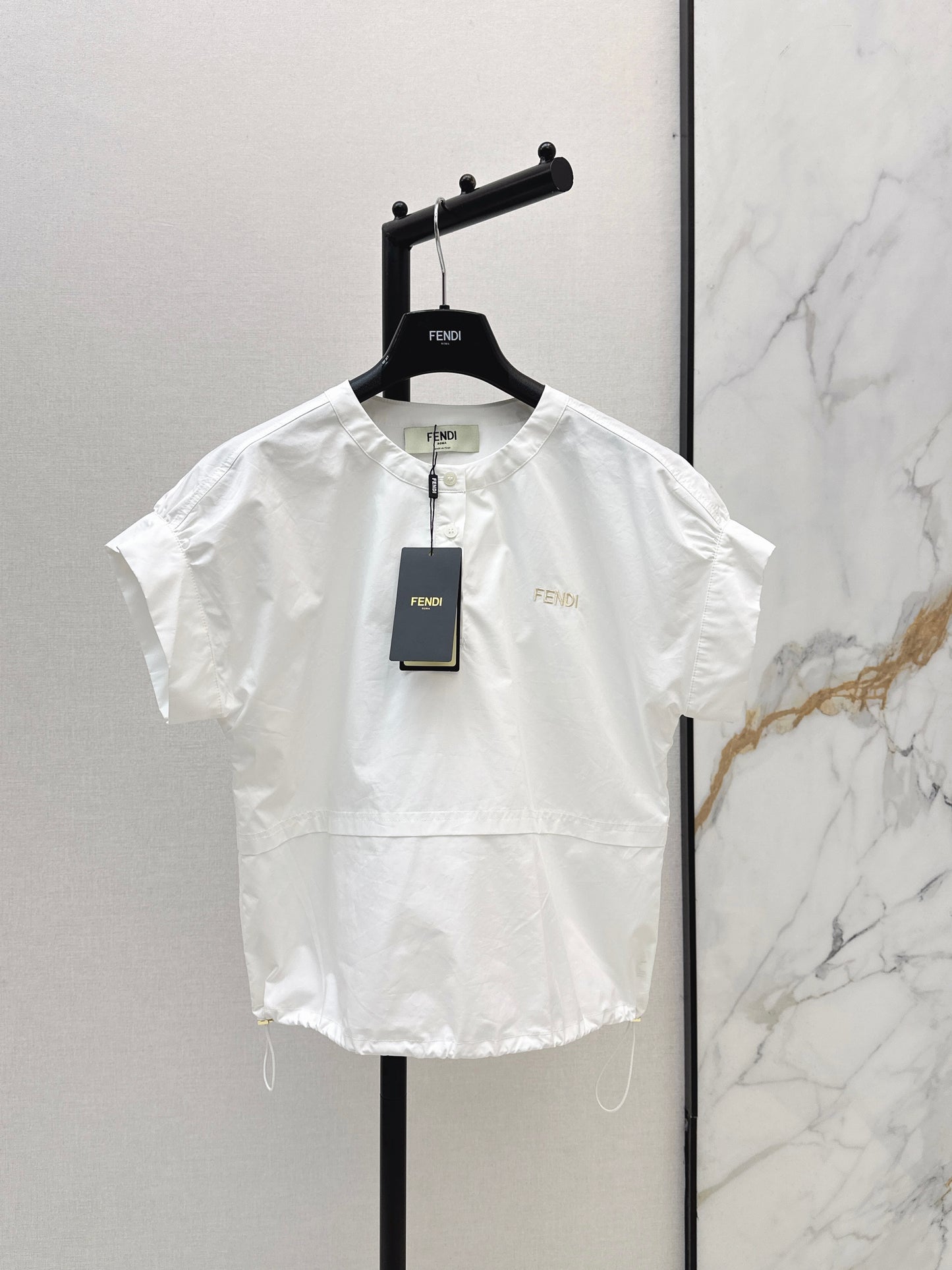26ss Drop-shoulder letter shirt