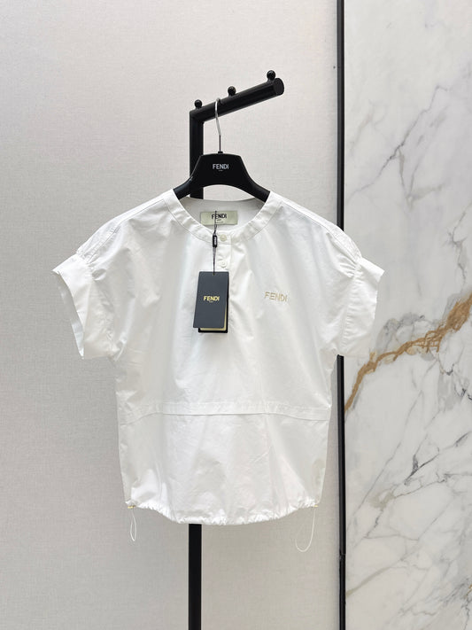 26ss Drop-shoulder letter shirt