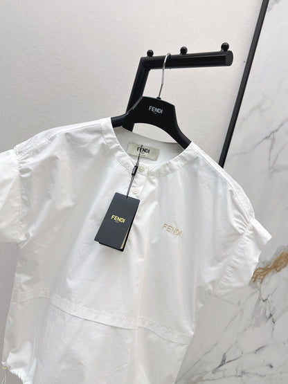 26ss Drop-shoulder letter shirt