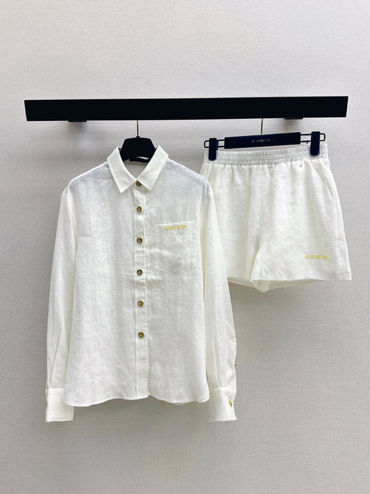 26ss Minimalist Linen Suit Set