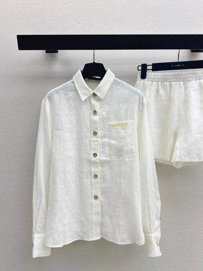 26ss Minimalist Linen Suit Set