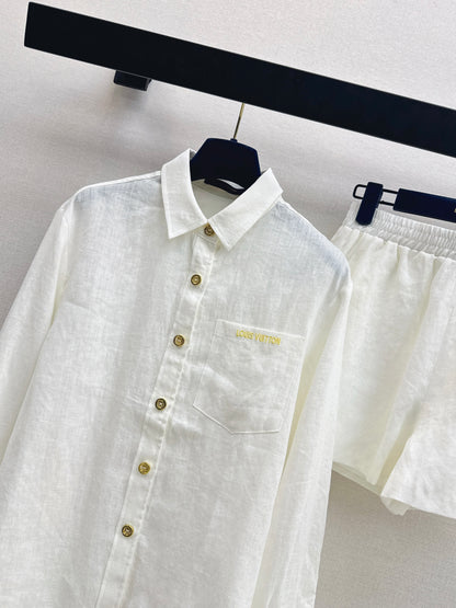 26ss Minimalist Linen Suit Set