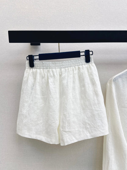 26ss Minimalist Linen Suit Set