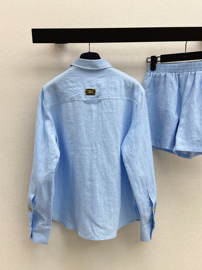 26ss Minimalist Linen Suit Set