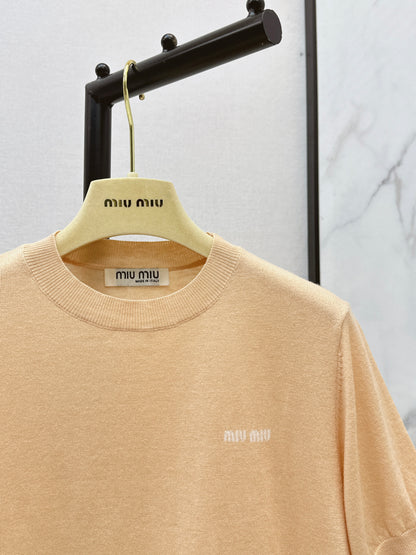 26ss Lace-trimmed knit T-shirt