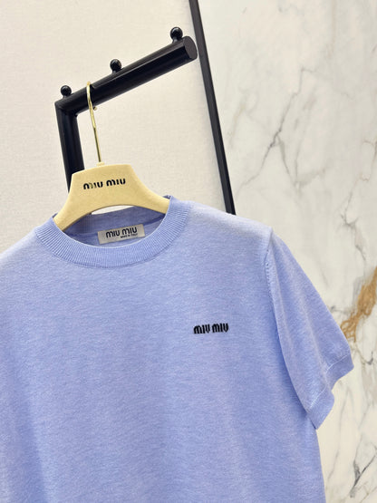 26ss Lace-trimmed knit T-shirt
