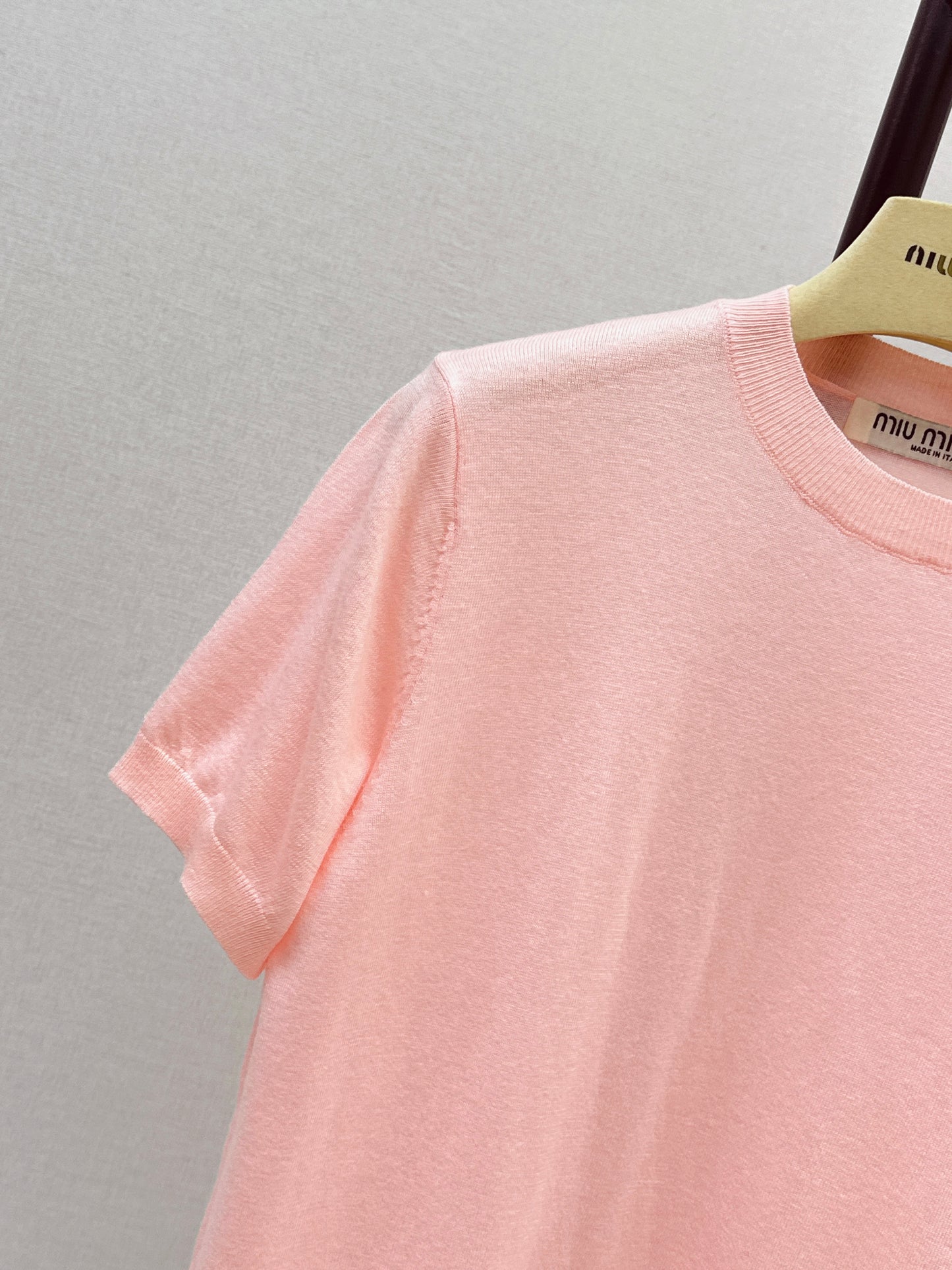 26ss Lace-trimmed knit T-shirt
