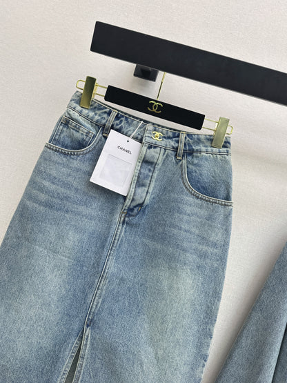 26ss Washed Denim  Jacket / Skirt