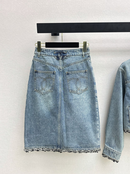26ss Washed Denim  Jacket / Skirt