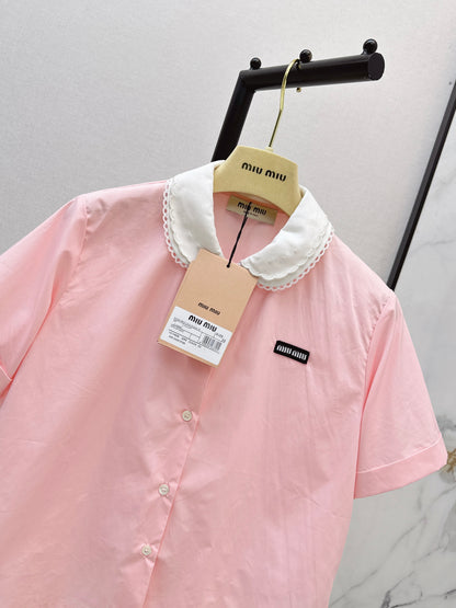 26ss Preppy Style Layered Shirt