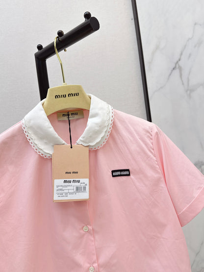 26ss Preppy Style Layered Shirt