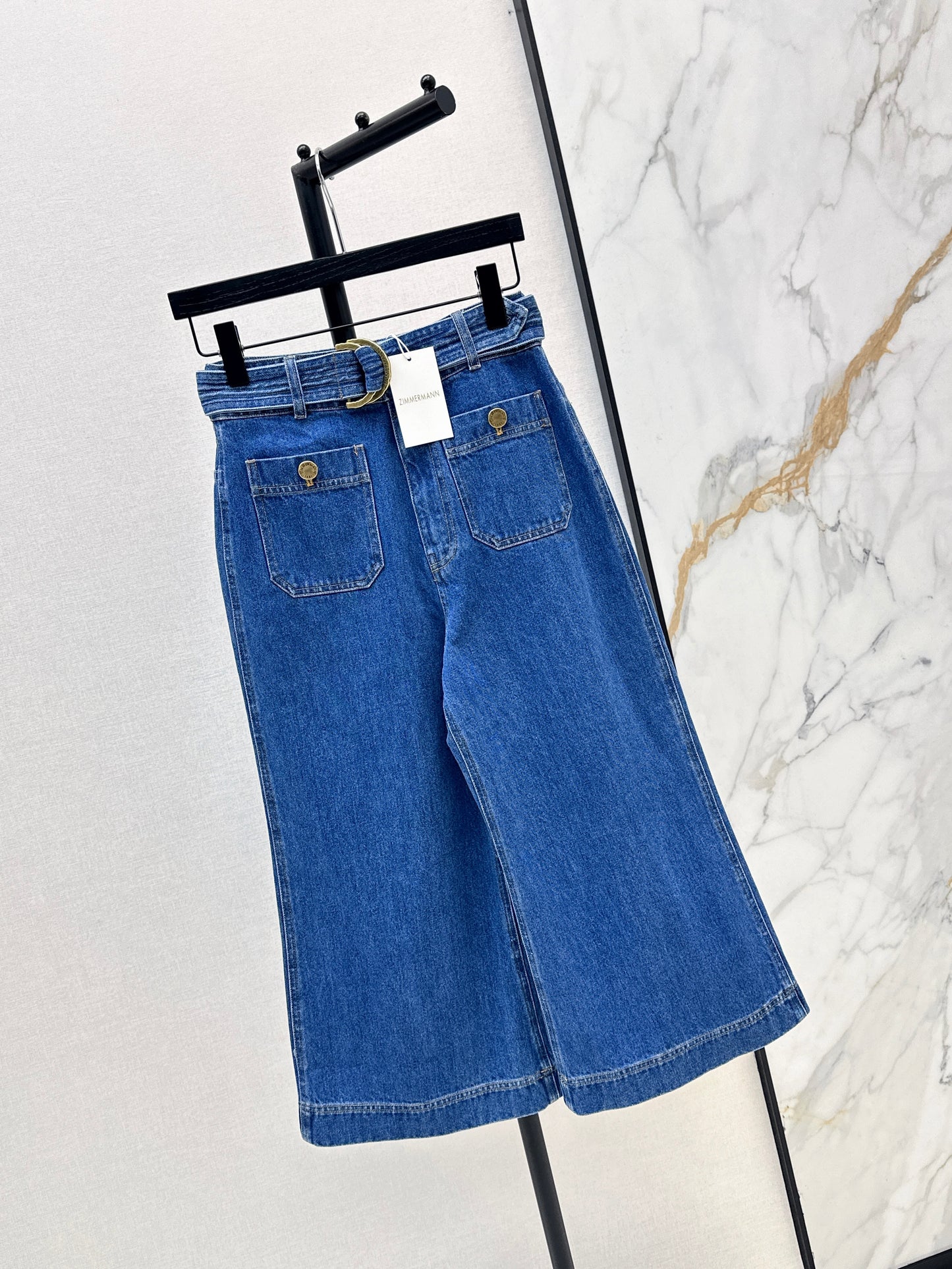26ss Cargo-style denim shorts
