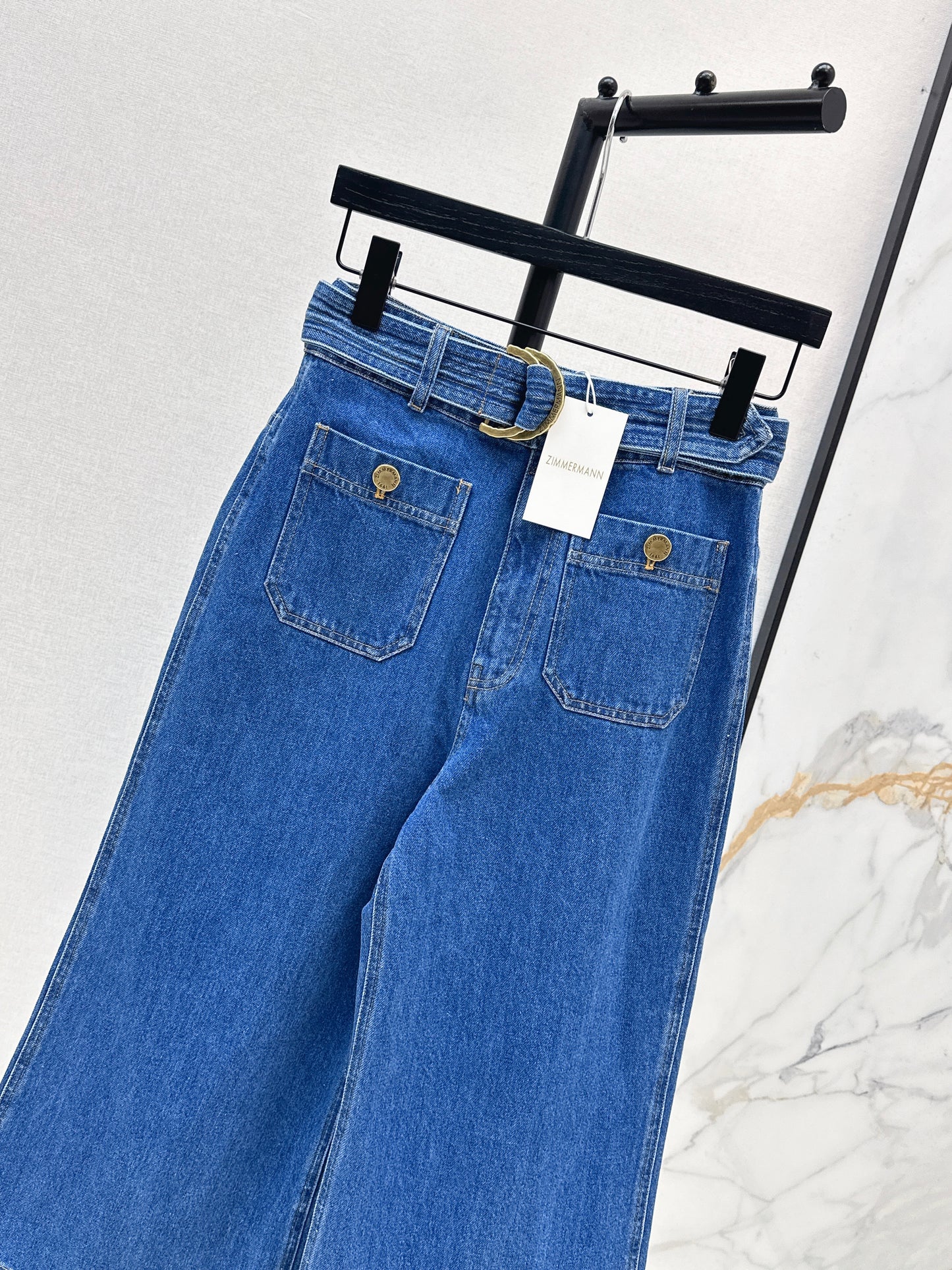 26ss Cargo-style denim shorts