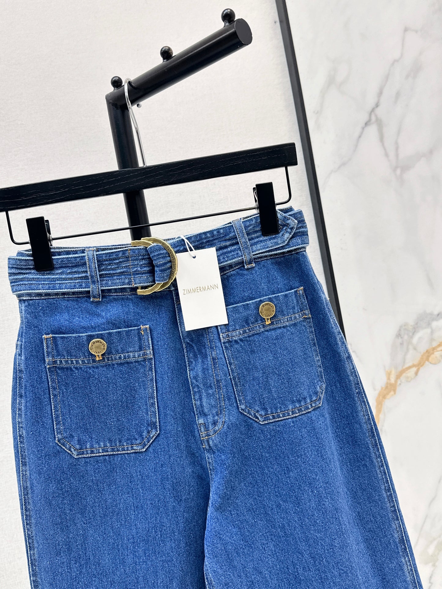 26ss Cargo-style denim shorts