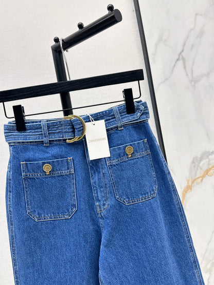 26ss Cargo-style denim shorts