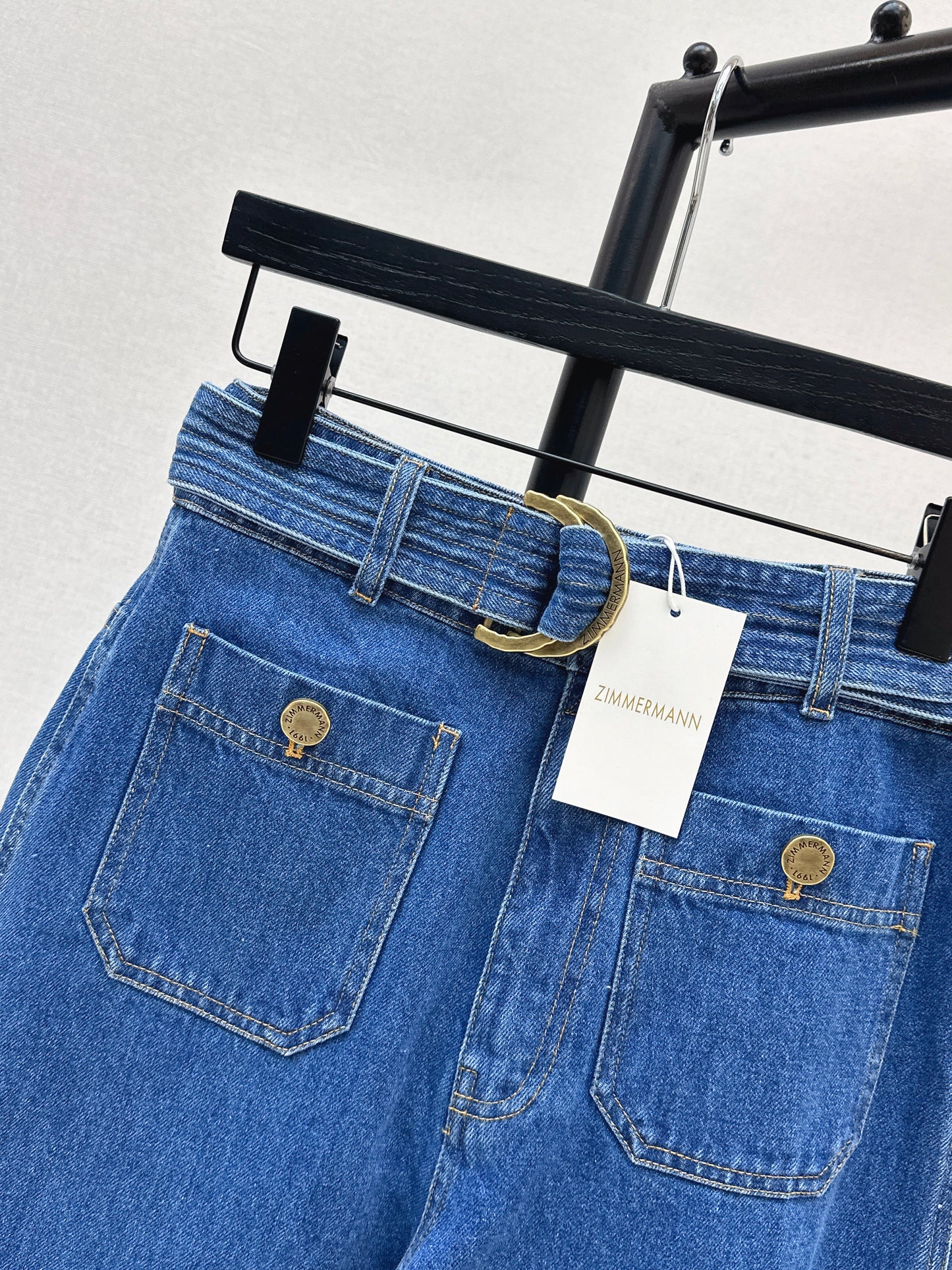 26ss Cargo-style denim shorts