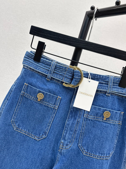 26ss Cargo-style denim shorts