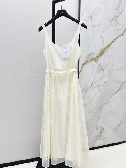 26ss Jacquard Square Neck Dress