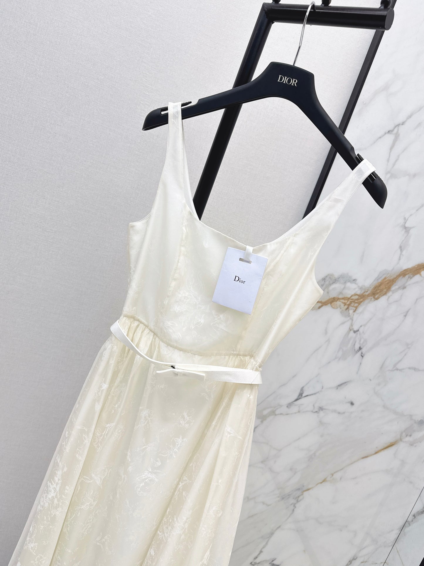 26ss Jacquard Square Neck Dress