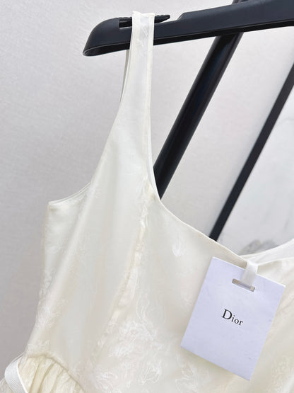 26ss Jacquard Square Neck Dress