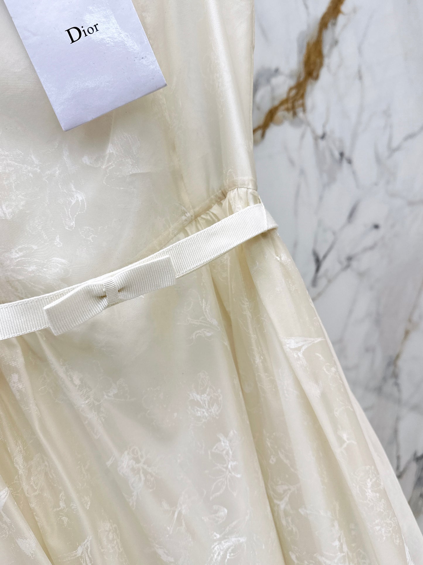 26ss Jacquard Square Neck Dress