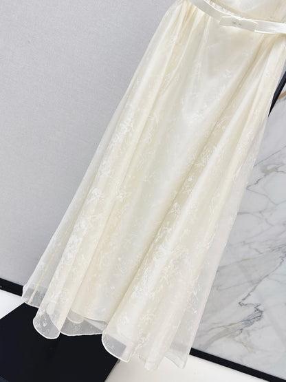 26ss Jacquard Square Neck Dress