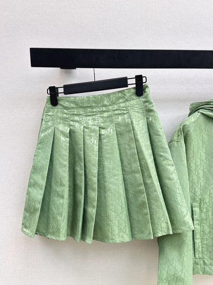 26ss Youthful pleated jacket /skirt