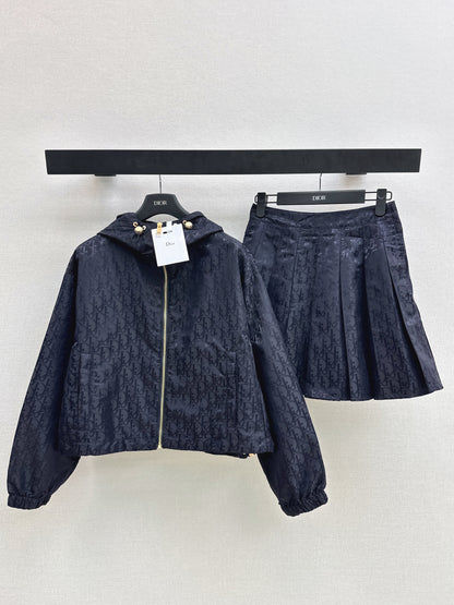 26ss Youthful pleated jacket /skirt